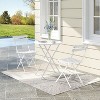 Whizmax 3-Piece Outdoor Bistro Set - Folding Metal Table & 2 Chairs, Compact Patio Furniture for Small Spaces, Porch, Balcony, Garden & Poolside - 4 of 4