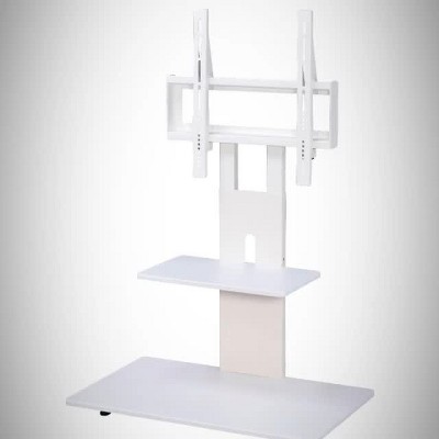 Black Steel TV Stand with Adjustable Mount for 75" TVs