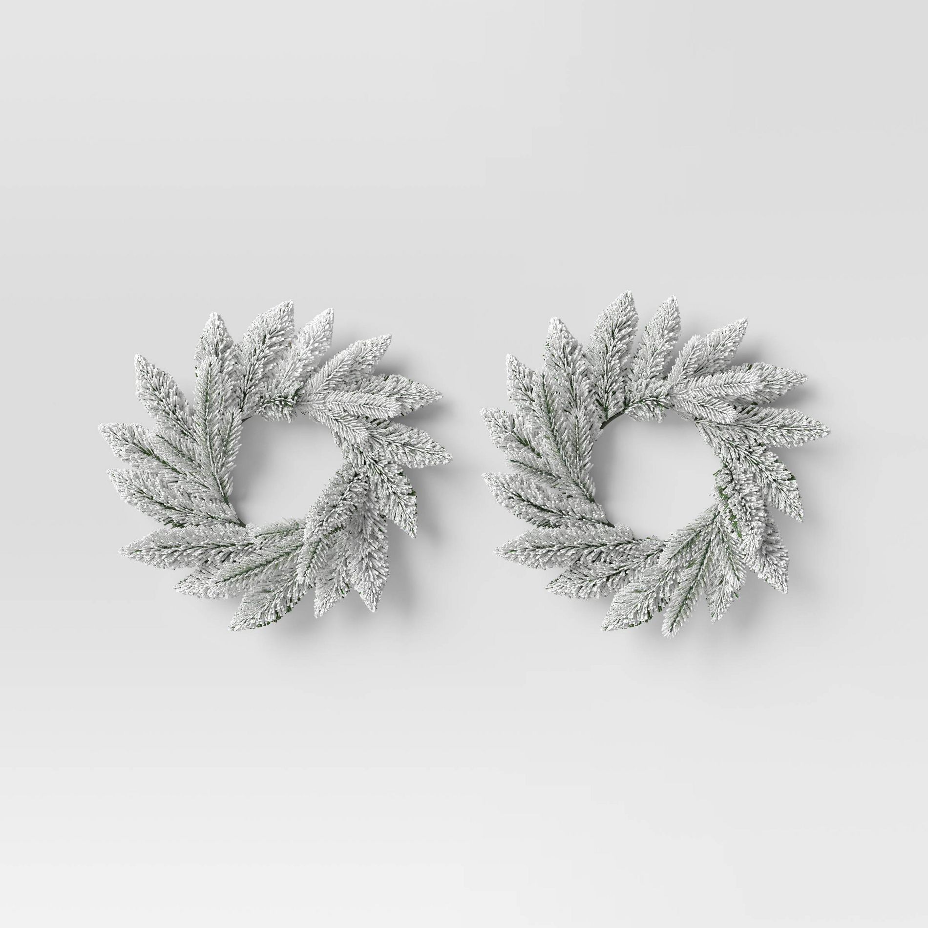 2pk Christmas Mini Wreath Flocked - Wondershop™