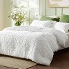 3-Piece Queen Boho Comforter Set - Fluffy White Tufted Bedding, Farmhouse Chic with 2 Pillow Shams, All-Season Soft & Cozy - 2 of 4
