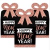 Big Dot of Happiness Rose Gold Happy New Year - Square Favor Gift Boxes - New Years Eve Party Bow Boxes - Set of 12 - 2 of 4
