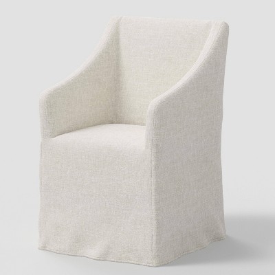 Replacement Slipcover Only for Sloped Arm Dining Chair in Performance Textured Weave Flax - Threshold™