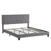 NicBex Full/Queen/King Upholstered Bed Frame with Tufted Headboard,Platform Bed Frame with Wood Slats Support,No Box Spring Needed,Easy Assembly - 3 of 4