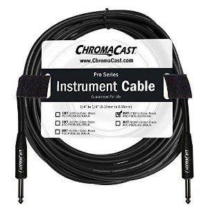ChromaCast Pro Series Instrument Cable 25 Feet, Black, 1/4" Straight to 1/4" Straight Ends - 1 of 1