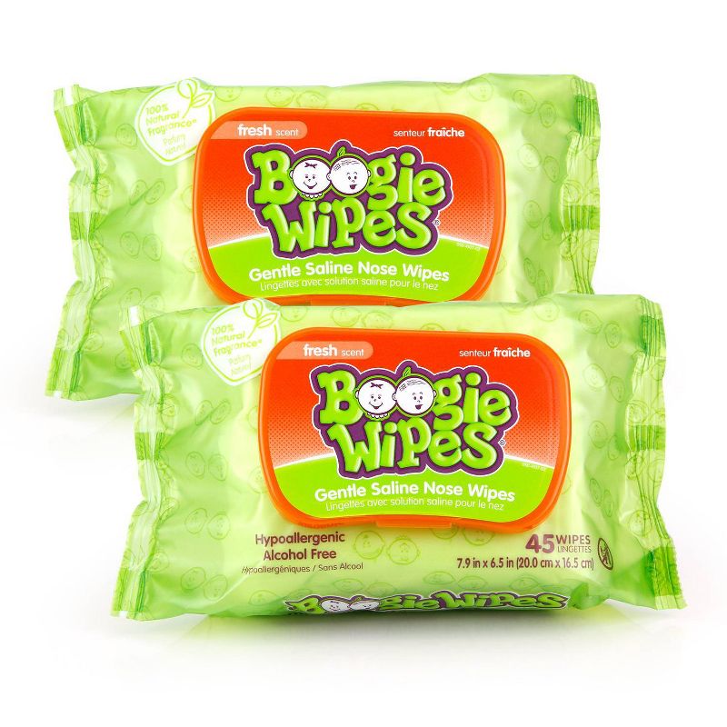 Boogie Wipes Saline Nose Wipes Fresh Scent - 90ct, 3 of 9