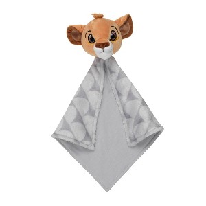 Lambs & Ivy Disney Baby THE LION KING Lovey Gray Plush Security Blanket - 1 of 3