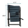 Sevobal Outdoor Portable Chairs 3PCS Folding Table and Chair Set with Storage Bag for Patio Garden Deck Poolside, Black, 27.56"*27.56"*27.56" - 3 of 4