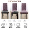 PiccoCasa Stretch Splash-ink Print Washable Dining Chair Protector Cover - 4 of 4