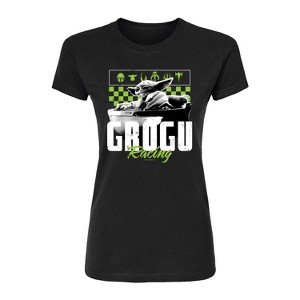 Women's - Star Wars - The Mandalorian Grogu Racing Jersey Fitted Graphic T-Shirt - 1 of 2