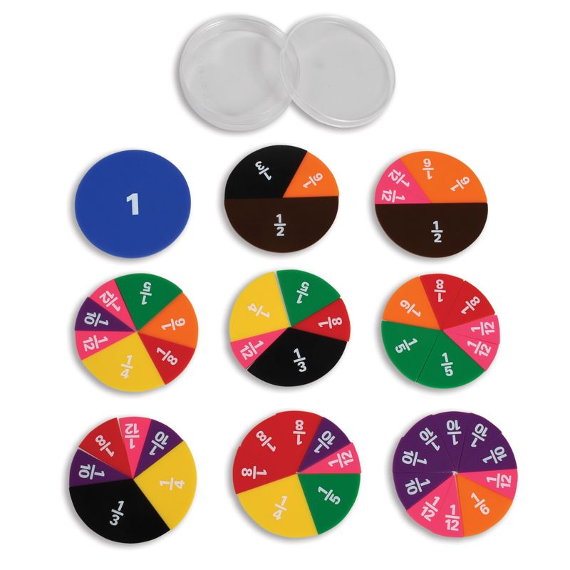 Edx Education Fraction Circles, Set of 51, 2 of 6