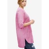 ellos Women's Plus Size Breezy Cotton Henley Tunic - 3 of 4