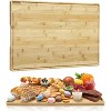EcoSummer 24×16 Bamboo Cutting Board, Large Wooden Chopping Block with Deep Juice Groove & Back Handle for Kitchen. - 2 of 4