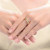 14K Gold Plated Bypass Ring – Sleek and Modern Design with Elegant Curved Detailing for a Contemporary Touch - 2 of 3