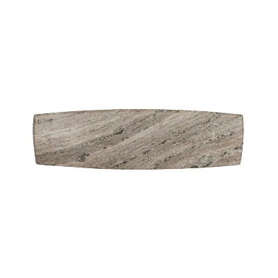 9" x 25.75" Large Long Beige Marble Earthy Tones Charcuterie Tapas Cheese Fruit Serving Board
