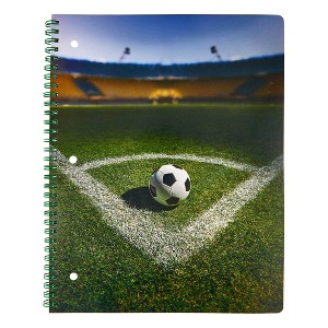 Lena + Liam Subject Notebook Soccer Ball in Corner of Field - 1 of 3
