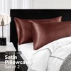 Deconovo Satin Silk Pillowcases (Set of 2), Envelope Closure - 2 of 4