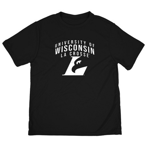 University of Wisconsin-La Crosse Youth/Kids Sport T-Shirt Primary Logo, Black - image 1 of 4