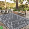Outdoor Plastic Straw Rug 9x12 ft Reversible Patio Rug Outside Plastic Carpet, - 2 of 4