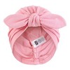 Hudson Baby Infant Girls Turban Cotton Headwraps, Butterfly Floral, 0-24 Months - 4 of 4
