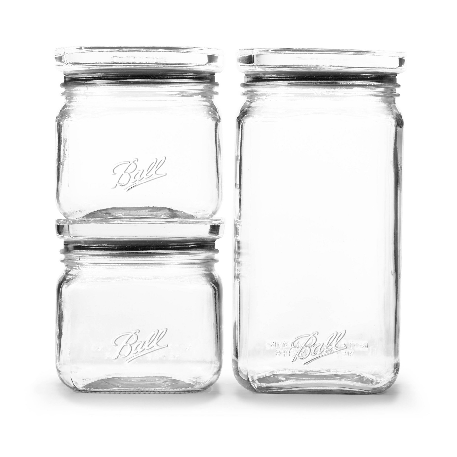 3-Pack Ball Stack & Store Jars (Two 4 Cup and One 9.9 Cup)
