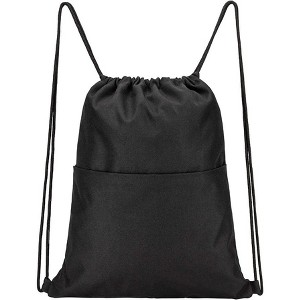 Hachikiko Drawstring Backpack Water Resistant String Bag Sports Sackpack Gym Sack with Side Pocket for Men Women - 1 of 4