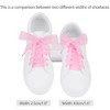 INSPIRE CHIC Sneakers Flat Snow Yarn Wide Transparent Shoe Laces 1" Width 2 Pairs - 2 of 4
