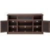 CAVINAS Embossed Pattern TV Stand,Entertainment Center with Storage Space and Sliding Door for Living Room - 4 of 4
