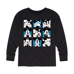 Boys' - Disney - Mickey Grid Long Sleeve Graphic T-Shirt - 1 of 4