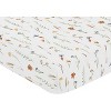 Sweet Jojo Designs Girl Baby Fitted Crib Sheet Watercolor Floral Garden Green Beige and Blue - image 3 of 4