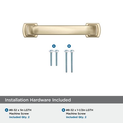 Golden Champagne 3" Polished Bar Cabinet Pull