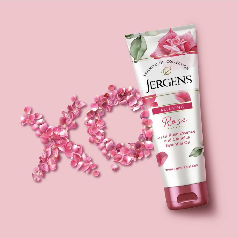 Jergens Rose Triple Butter Blend Body Butter, Rose Lotion, Moisturizer with Camellia Essential Oil Scented - 7 fl oz, 3 of 10