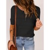 Women's Top Crochet Short Sleeve Knit Sweater Hollow Out T-Shirt Top - 2 of 3