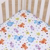 NoJo Disney Monsters Inc. Blue, Green, Orange and White, Sully and Mike Super Soft Nursery Fitted Crib Sheet - 3 of 4