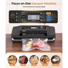 Aoibox Vacuum Sealer with Double Seal, Built-in Cutter&Bags Storage, 95KPa Powerful Suction, Easy-Lock Handle,Includes Free Bags (1 Roll + 10 Pre-cut) - 2 of 4
