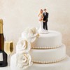 Juvale Funny Wedding Cake Topper, Bride Tied Up Groom Couple Figurine Decorations (2.6 x 4.6 x 2.3 In) - image 3 of 4