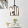 Valdis 4 Light 12" Pendant - PND4096 - Natural/Black - Safavieh - 4 of 4