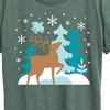 Women's - Instant Message - Scandinavian Winter Deer Short Sleeve Graphic T-Shirt - 2 of 4