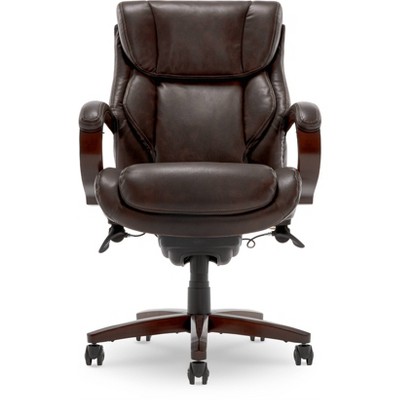 Brown Leather High Back Swivel Executive Office Chair