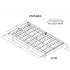 FURNIinspire Beds Modern Minimalist Twin Size Bed Frame Floating Platform Bed, Bedroom Furniture, No Box Spring Needed, White, 77.6"*40.9"*10.4" - 3 of 4