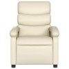 vidaXL Recliner Chair Cream Faux leather, metal, plywood Standard - 3 of 4