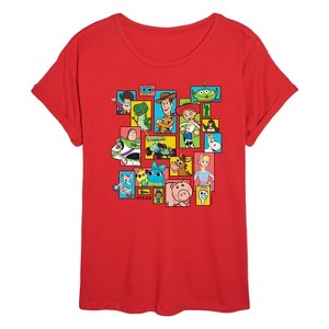 Women's - Toy Story 4 - Buzz, Woody, And Friends Oversized Graphic T-Shirt - 1 of 4