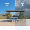 Sonkuki 10×10ft Patio Pergola Aluminum Louvered Frame - 4 of 4