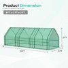 Aoodor Mini Greenhouse with 2 Zipper Doors, Portable Garden Greenhouse with Roll-up Zipper Doors, UV-Protected for Outdoor Plants, 9'x3'x3' - 3 of 4