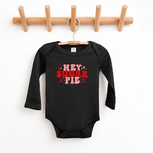 The Juniper Shop Hey Sugar Pie Stars Baby Long Sleeve Bodysuit - 1 of 3