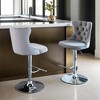 Bar Stools Set of 2 Swivel Barstools Velvet Upholstered Counter Stools with Tufted Backs Adjustable Counter Height Bar Stools - Leovsnove - 3 of 4