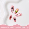 Wrapables 5D Embossed Festive Holiday Nail Art Decal Stickers, Self Adhesive Xmas Design (Set of 4) - 3 of 4