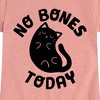 Girls' - Instant Message - No Bones Today Melty Cat Fitted Short Sleeve Graphic T-Shirt - 2 of 4