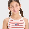 Girls' American Flag Striped Graphic Tank Top - art class™ Red/Off-White - 2 of 4