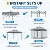11x11 Pop Up Gazebo Outdoor Canopy Shelter, Instant Patio Gazebo Sun Shade Canopy Tent, 2 Tiers Roof & Mesh Netting for Lawn, Garden, Backyard & Deck - 4 of 4