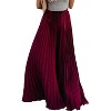 Women's High Waist Skirt, Flowy Chiffon Pleated Maxi Skirt Grey - 4 of 4
